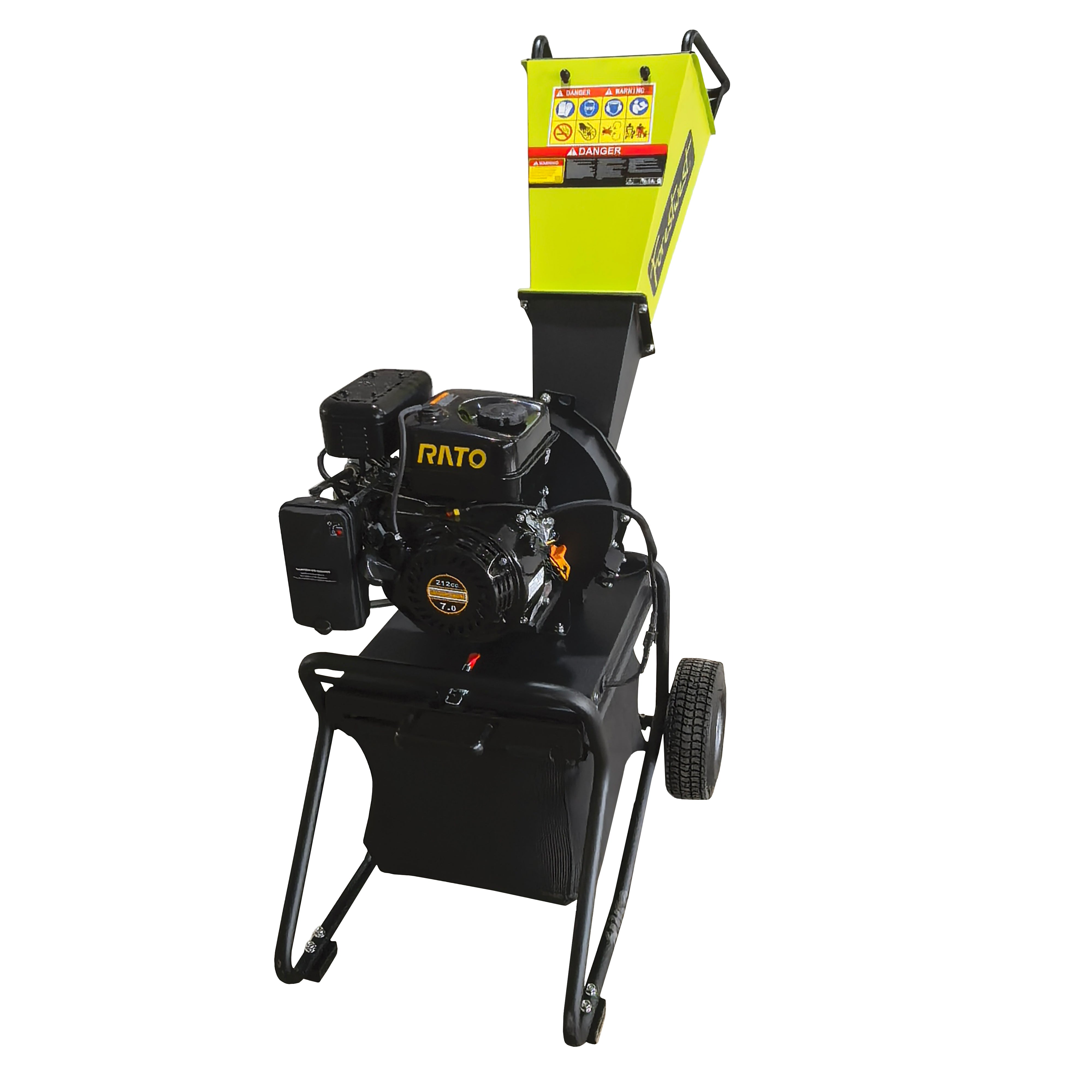 2.4" Wood Chipper 7HP Petrol Chipper with Collection Bag BM11065
