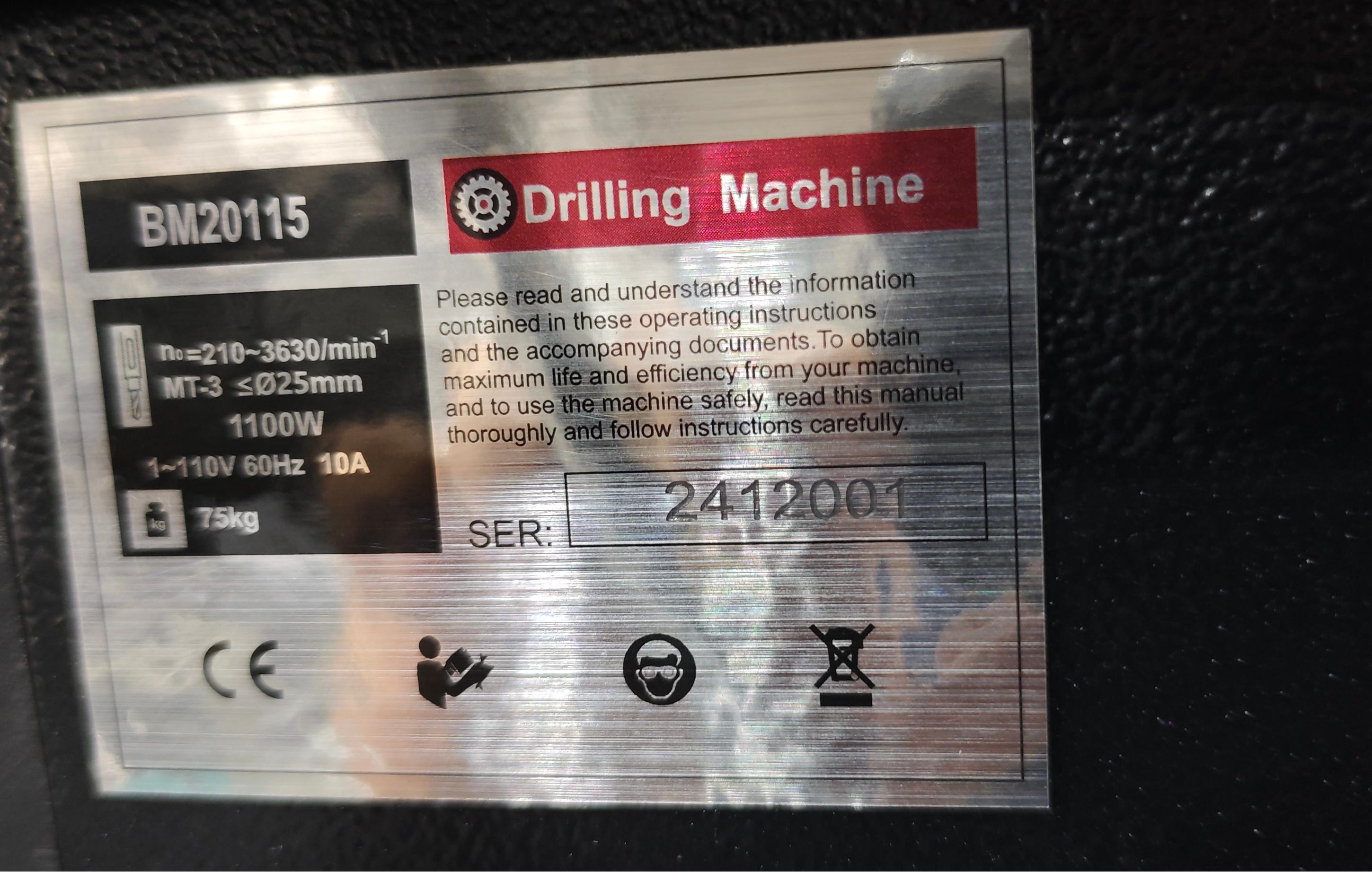 17" 1100W Floor Drill Press FORESTWEST BM20115