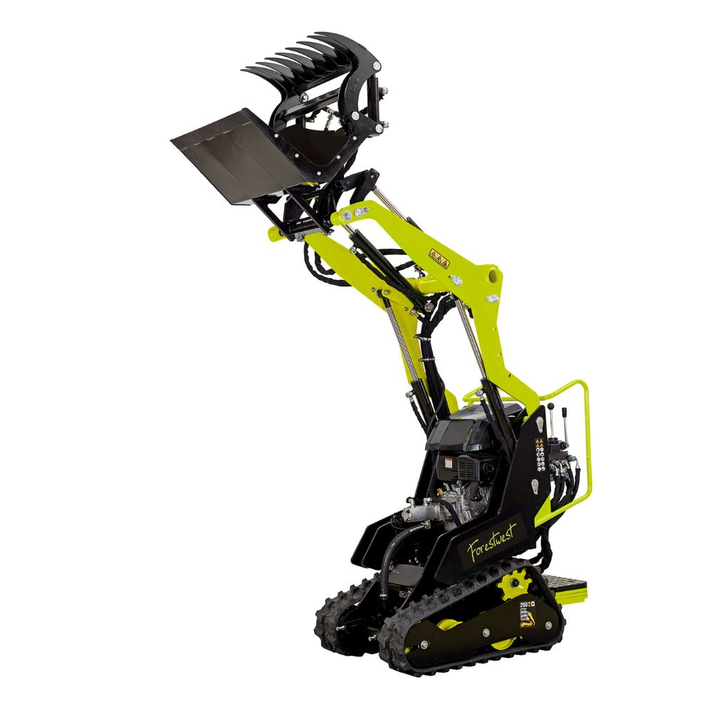 Forestwest Stand-On Skid Steer Mini Tracked Loader with 80L Bucket BM700B