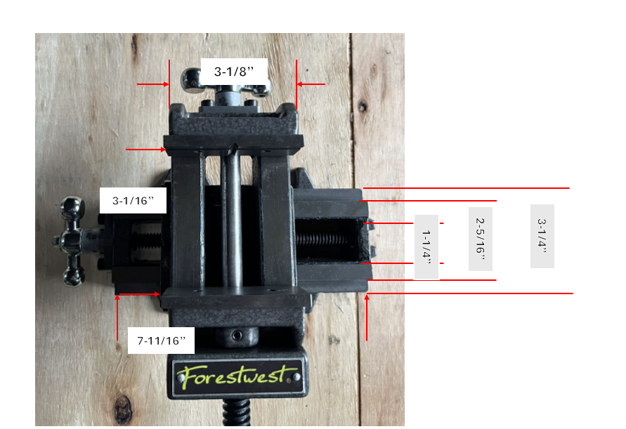 3" Precision Cross Slide Vise, FORESTWEST BM30101