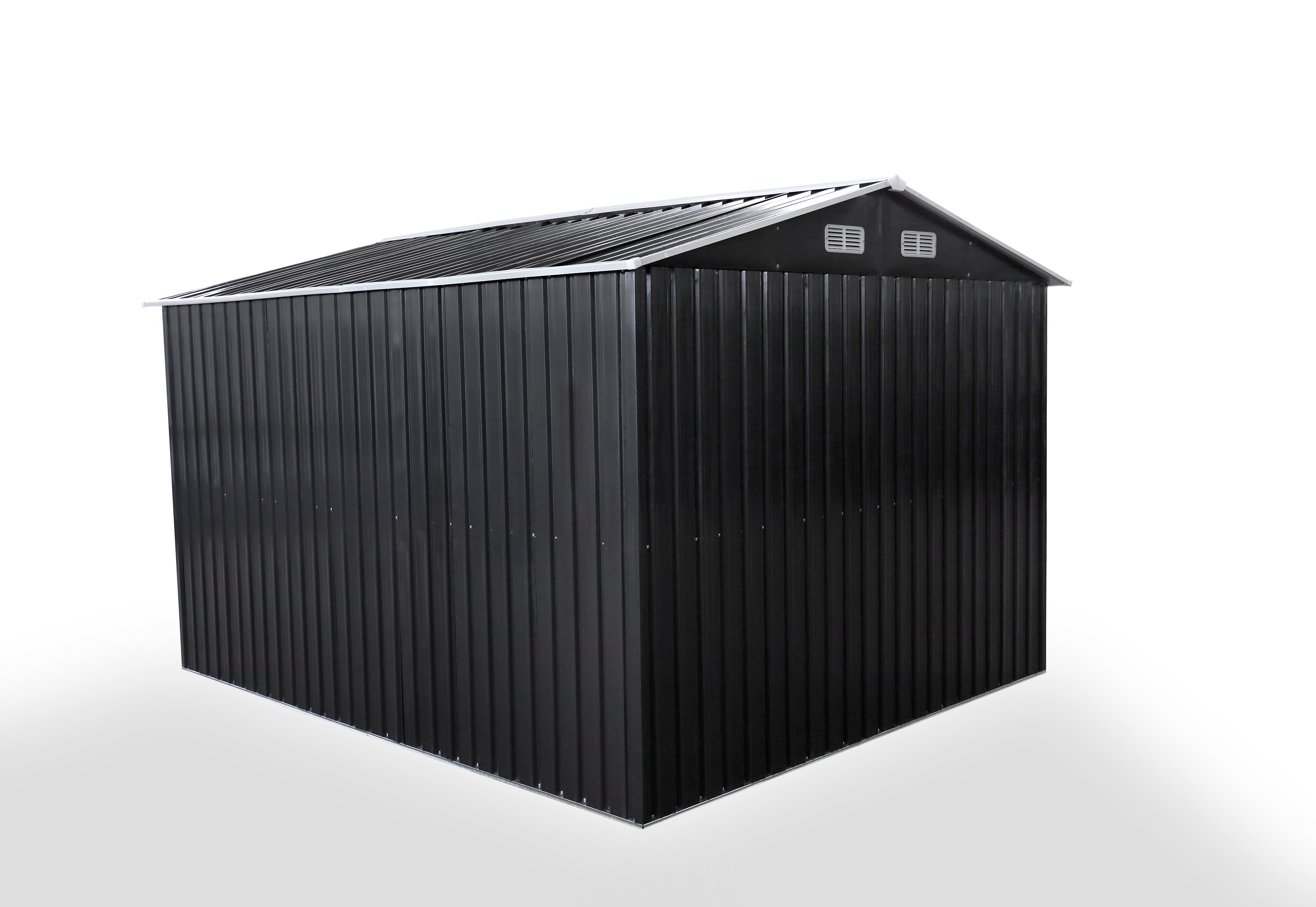 FORESTWEST BM670, 8‘ x 10’ Galvanized Steel Garden Shed Outdoor Tool Storage Shed