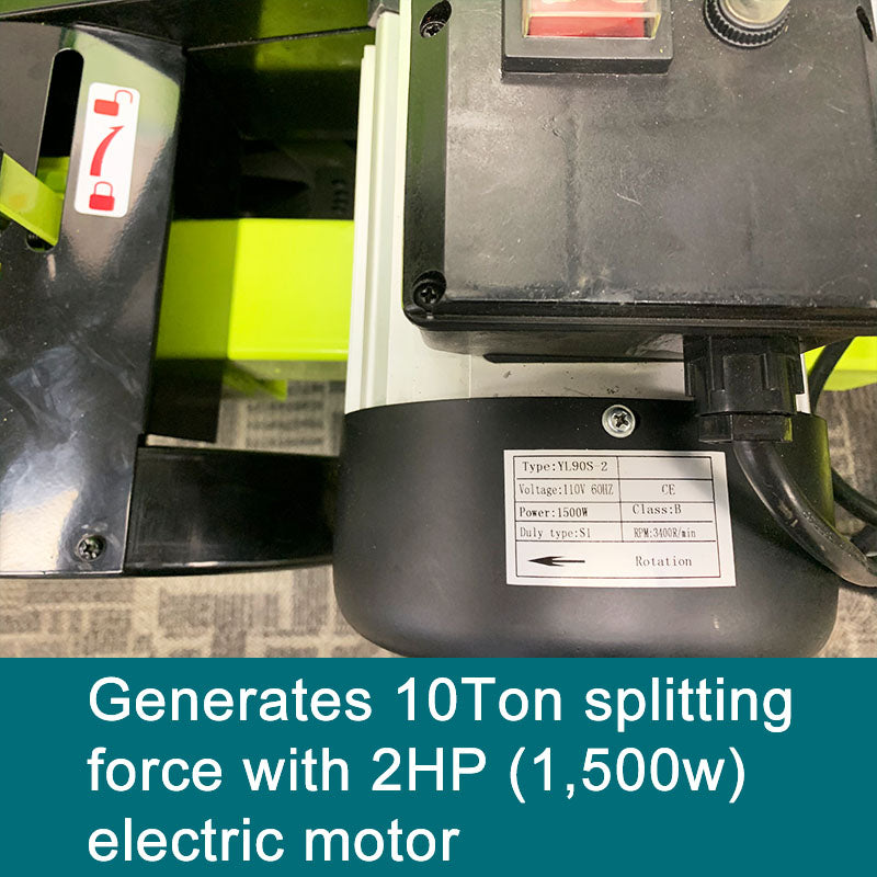 10ton Log Splitter 2hp Electric Kinetic Log Splitter BM11056 - Forestwest