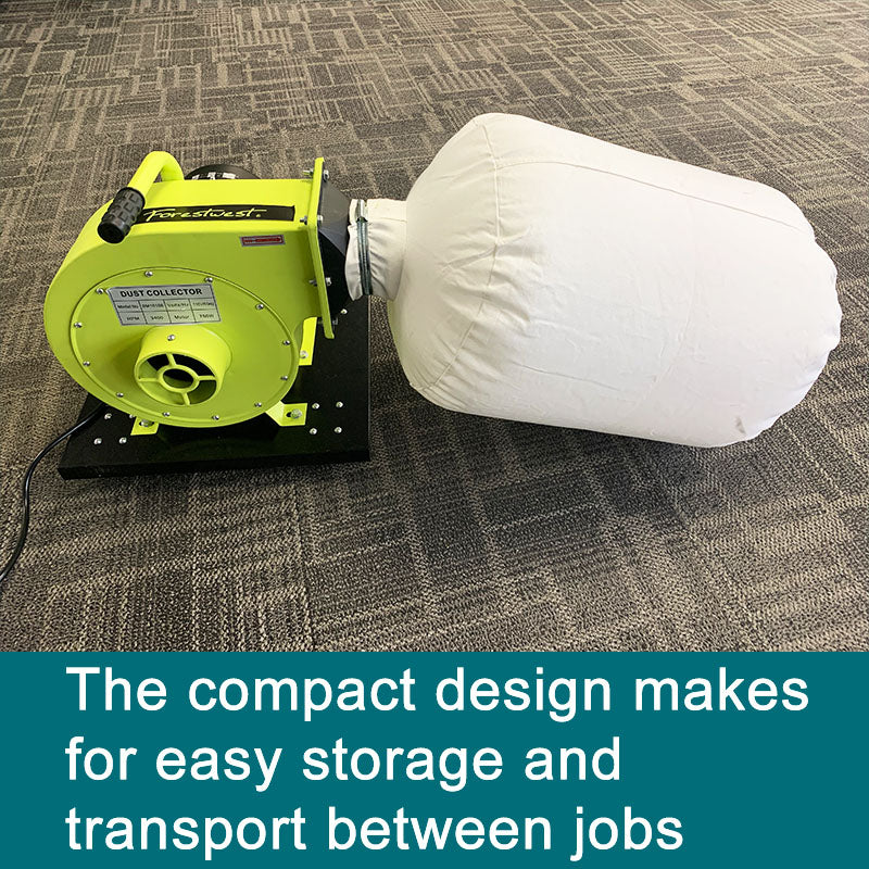 FORESTWEST 10106, 1HP 600CFM Portable Dust Collector - Forestwest