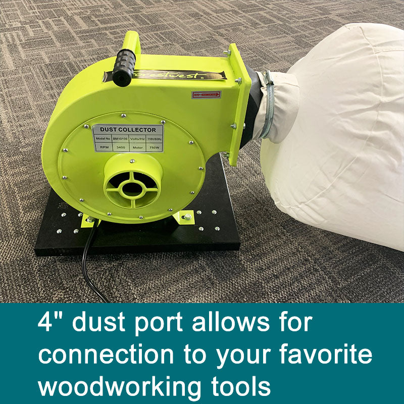 FORESTWEST 10106, 1HP 600CFM Portable Dust Collector - Forestwest