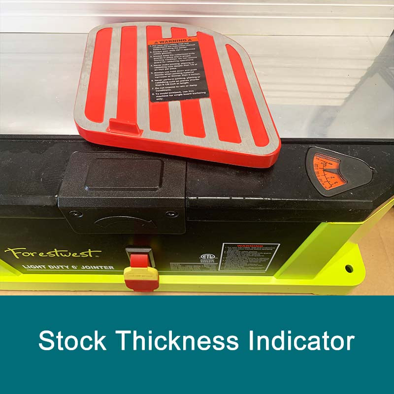 6" 1.5HP Wood Jointer with Thickness Indicator, FORESTWEST BM10521 - Forestwest