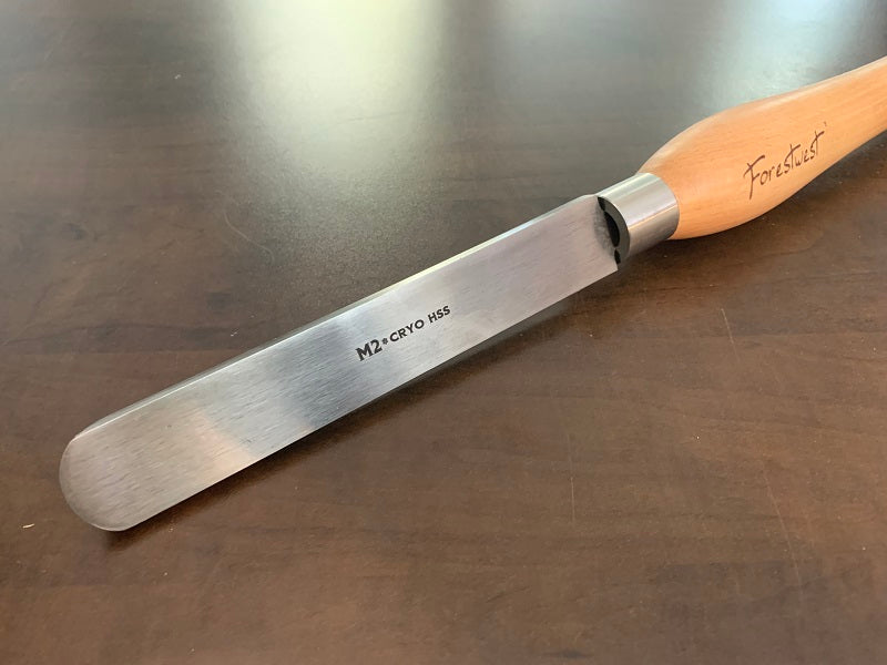 M2 HSS Woodturning Tools, 1" 25mm Round Nose Scraper, FORESTWEST BM10922 - Forestwest