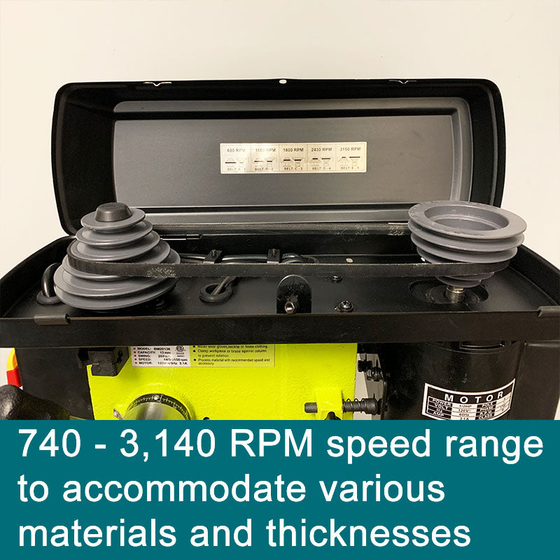 10" Bench Drill Press with LED Light and Laser, FORESTWEST BM20136 - Forestwest
