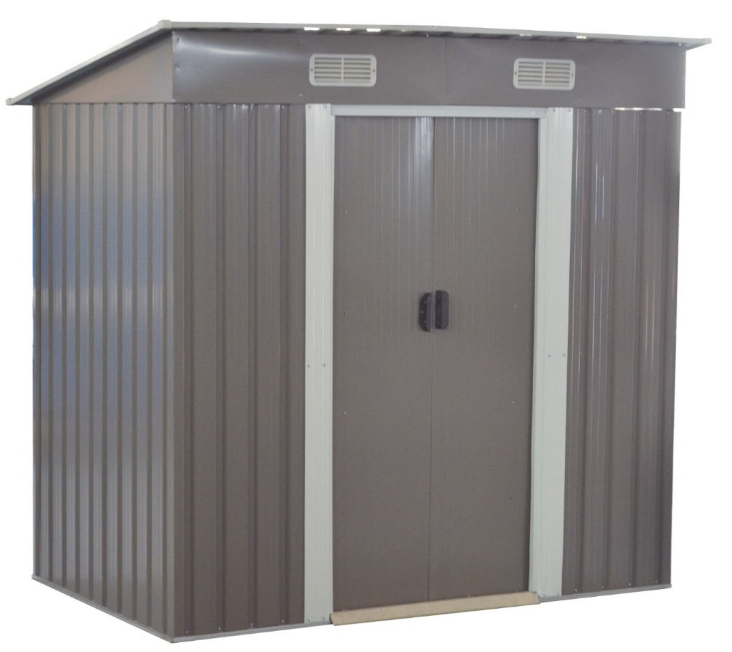 FORESTWEST 667, 6‘ x 4’ Galvanized Steel Outdoor Garden Storage Tool Shed - Forestwest