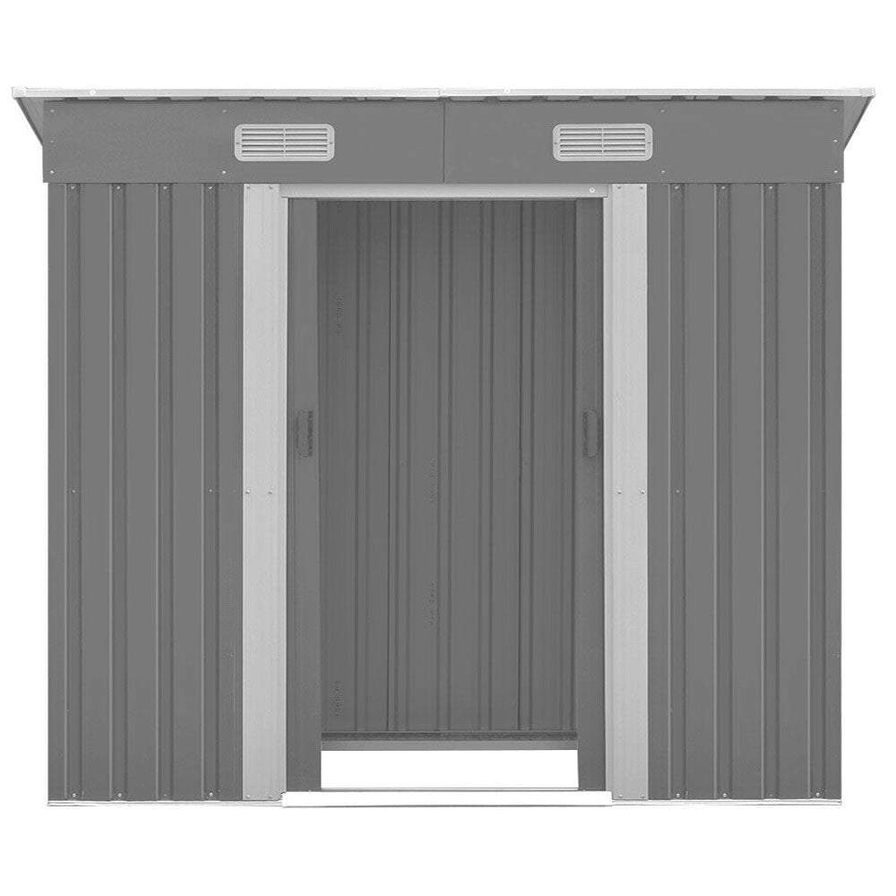 FORESTWEST 668, 8‘ x 4’ Galvanized Steel Outdoor Garden Storage Tool Shed - Forestwest