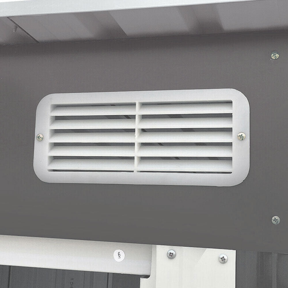 FORESTWEST 668, 8‘ x 4’ Galvanized Steel Outdoor Garden Storage Tool Shed - Forestwest