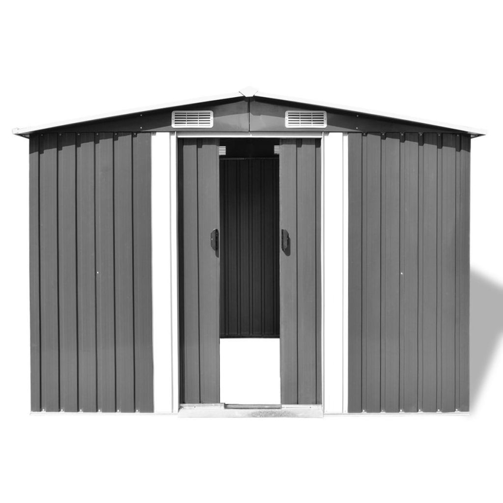 FORESTWEST 669, 8‘ x 6’ Galvanized Steel Outdoor Garden Storage Tool Shed - Forestwest