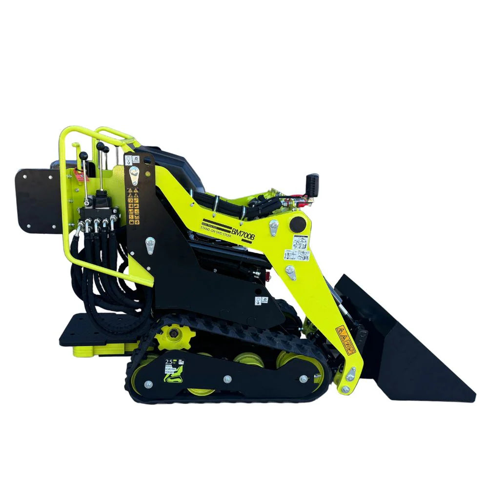 Chargeuse compacte sur chenilles Forestwest BM700B avec godet de 80 L