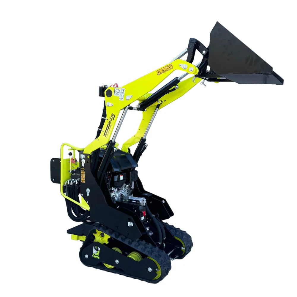Chargeuse compacte sur chenilles Forestwest BM700B avec godet de 80 L