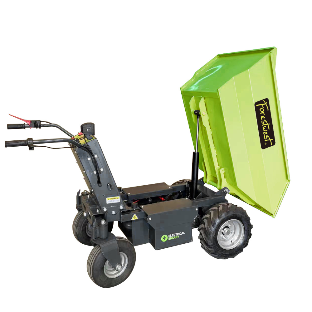 500KG Electric Wheelbarrow 1000W Battery Mini Dumper Hydraulic Tip BM