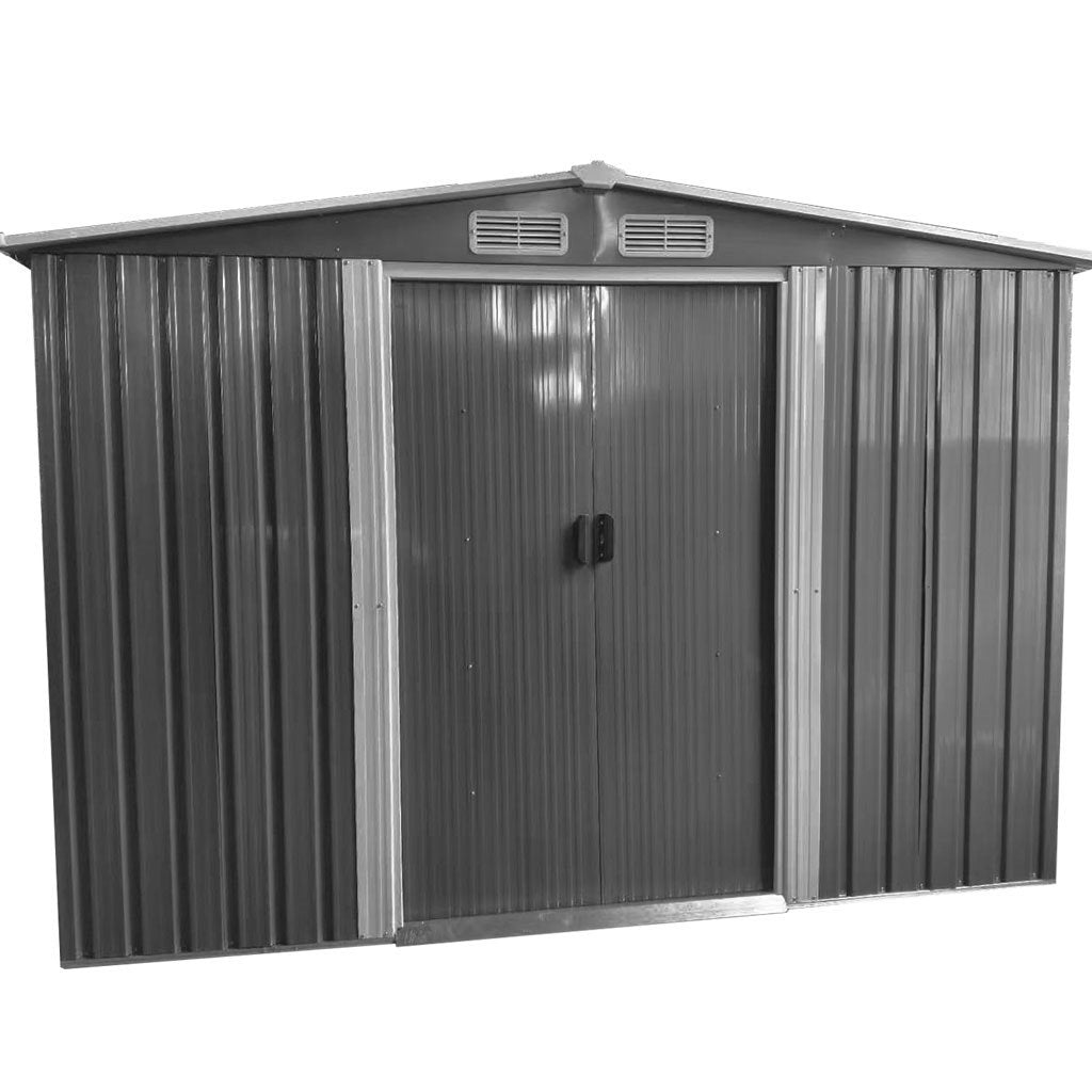 FORESTWEST BM670, 8‘ x 10’ Galvanized Steel Garden Shed Outdoor Tool Storage Shed - Forestwest