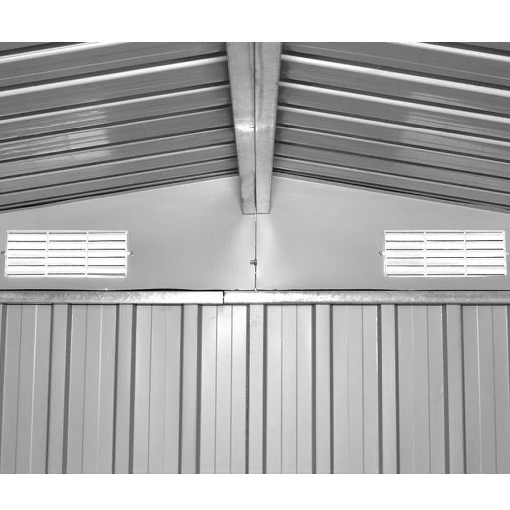 FORESTWEST BM670, 8‘ x 10’ Galvanized Steel Garden Shed Outdoor Tool Storage Shed - Forestwest