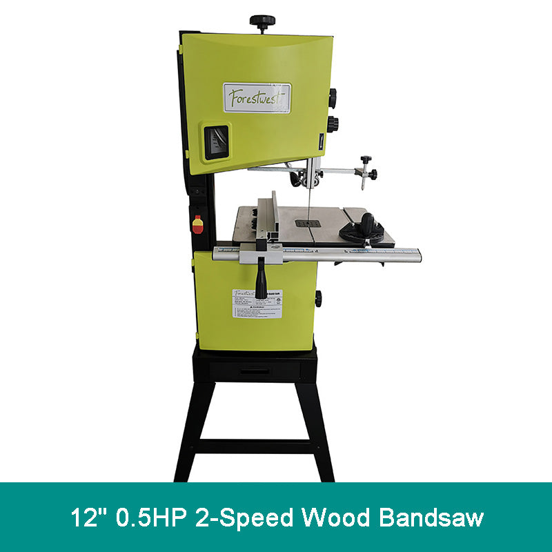 12" 1HP 2-Speed Wood Bandsaw, FORESTWEST 10719 - Forestwest